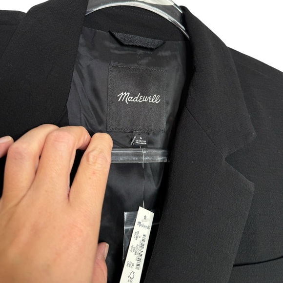Madewell | NWT The Rosedale Blazer in Black Crepe 6 - Picture 2 of 8